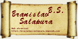 Branislav Salapura vizit kartica